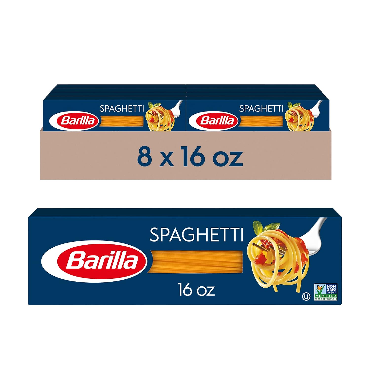 Barilla Spaghetti Pasta, Classic Blue Box, Non-GMO, 16 oz
