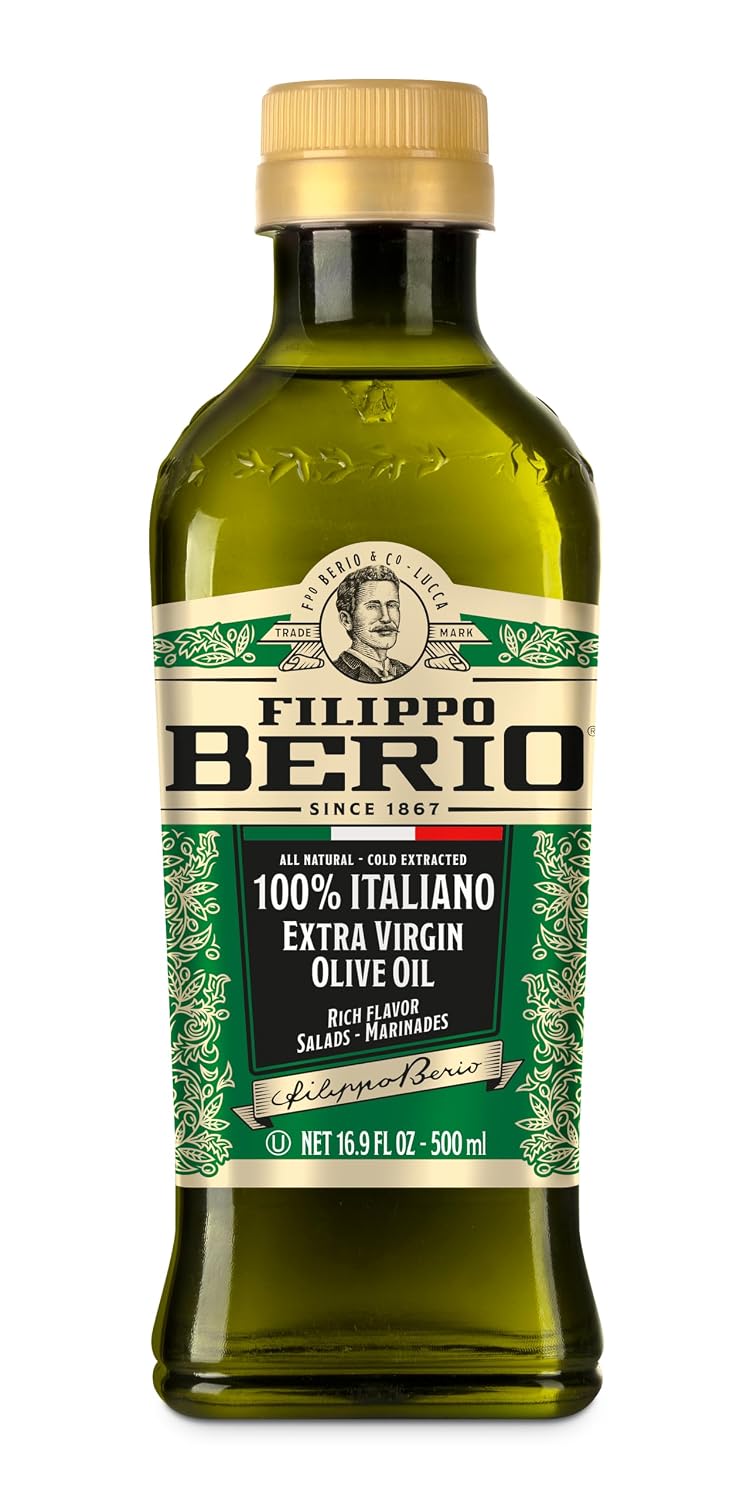 Extra Virgin Olive Oil, Cold Pressed, Glass Bottle, 16.9 fl oz (500 mL)