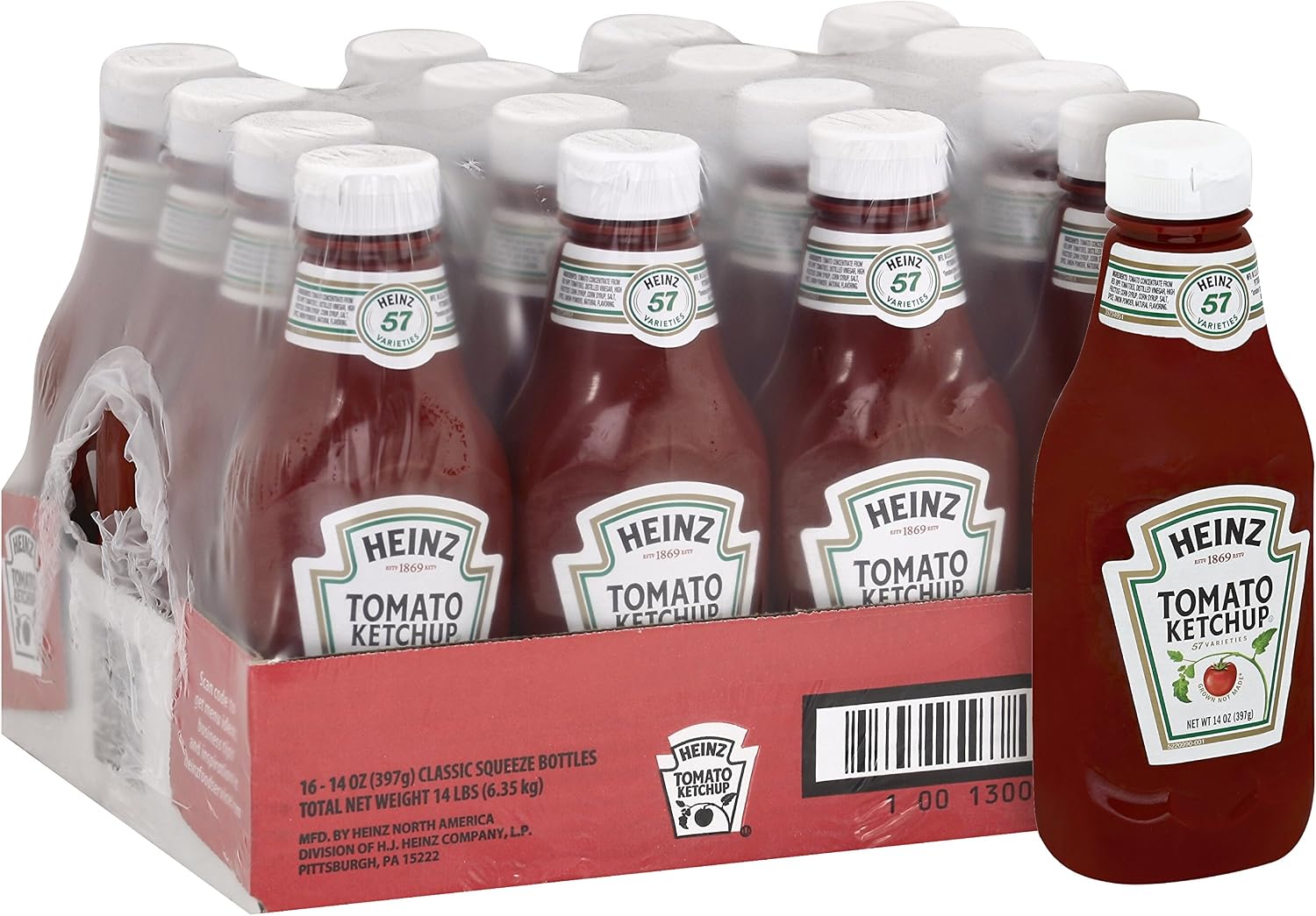Heinz Tomato Ketchup, Classic, Upside-Down Squeeze Bottle, 20 oz