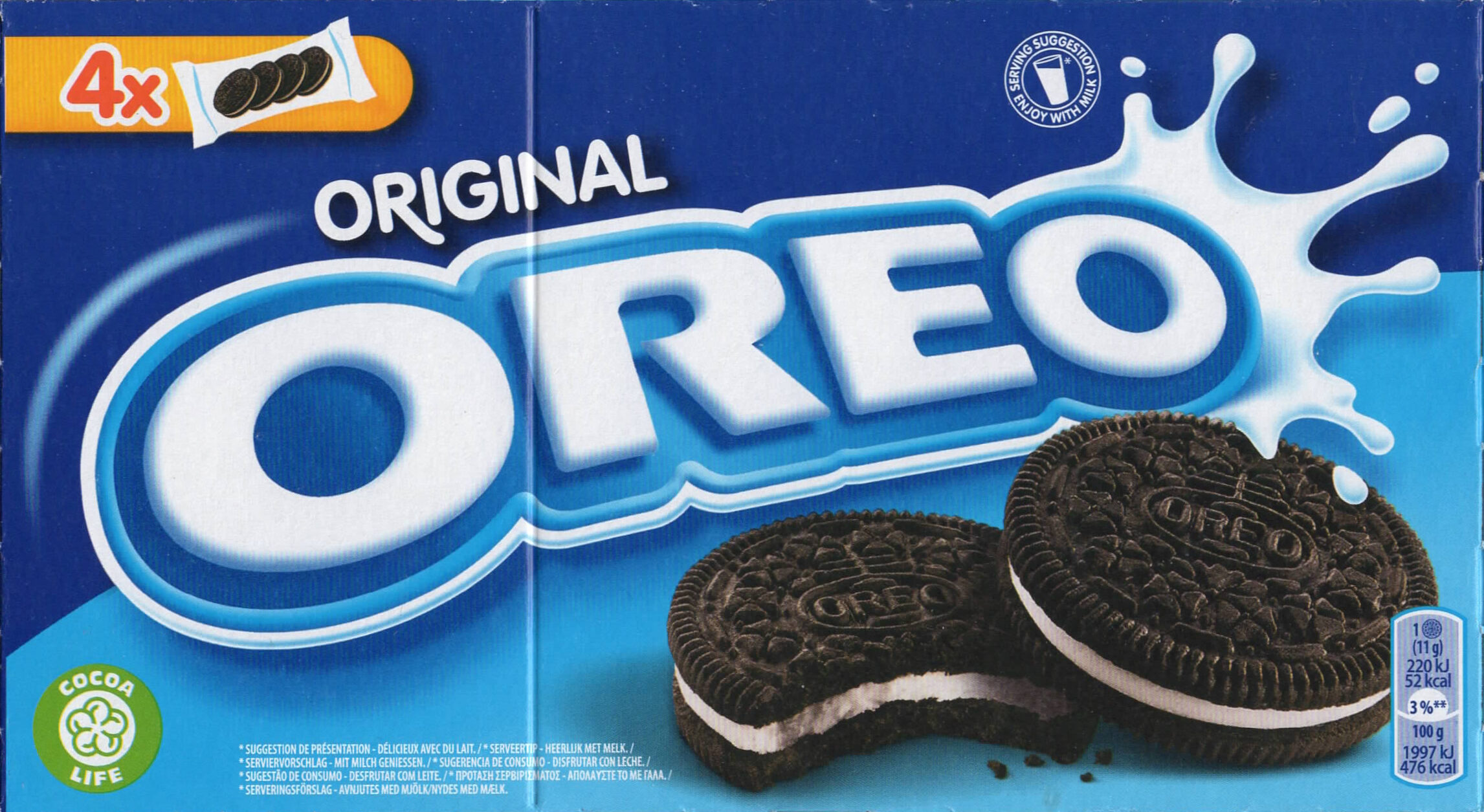 OREO Chocolate Sandwich Cookies, Original Creme, Regular Pack, 13.29 oz